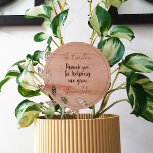 teacher gift mother's day gift custom planter stick mother's day present mother gift personalised  planter stick plant gift plant decoration