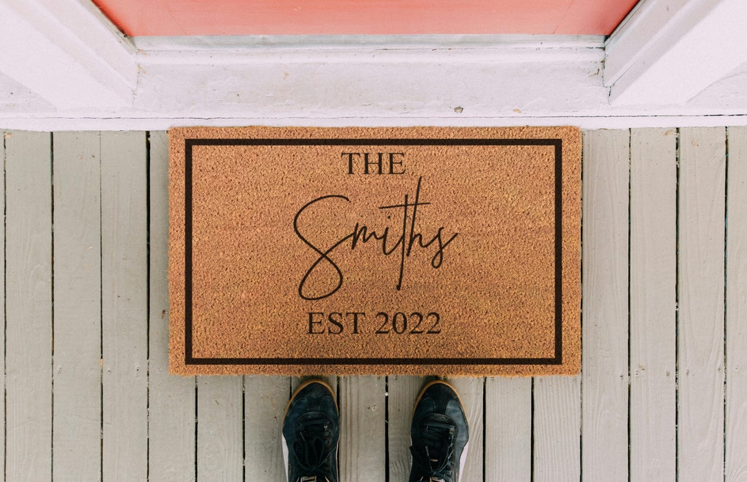 Personalised Door Mat Wedding Gift Housewarming Gift Engraved Custom