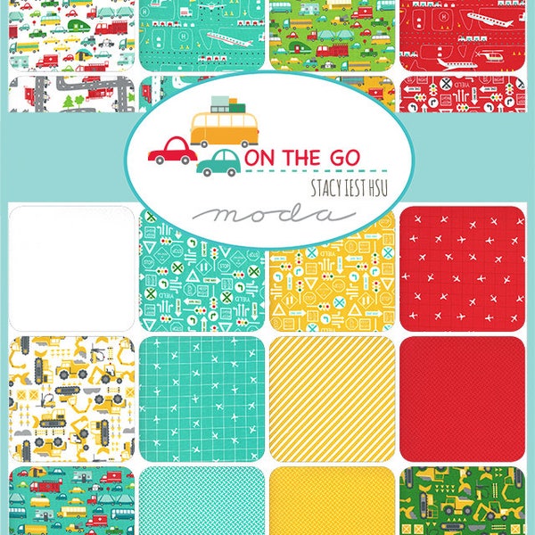 On The Go fabric by the 1/2 yd. by Stacey Iest Hsu for Moda Fabric