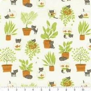Here Kitty Kitty- by the half yard, by Stacy Iest Hsu  for Moda Fabrics