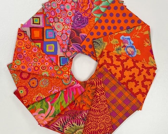 10 Kaffe Fassett ORANGE Fat quarter bundle