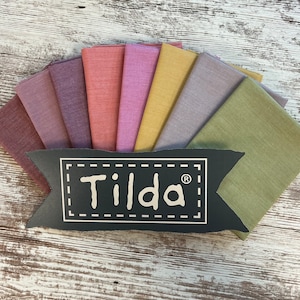 Tilda Chambray 8pc Fat Quarter Warm Bundle