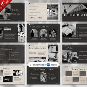 Webinar Slide Deck, Online Course Template, Masterclass Presentation Template, Coaching Slides, Course Creation, Online Learning | CANVA