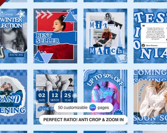 Colorful Instagram Post Templates, Retro Canva Templates, Bright Instagram Posts, Vibrant Post Templates, Retro Vibes Creative Templates IG