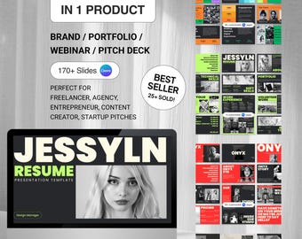 Canva Presentation Template: 170+ Slides, Portfolio, Brand Strategy, Branding, Architecture, Webinar
