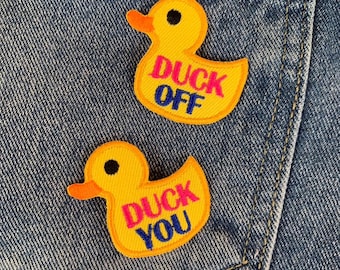 Funny Duck  iron on Patch , DIY Patch for Jacket, Backpack, Jeans