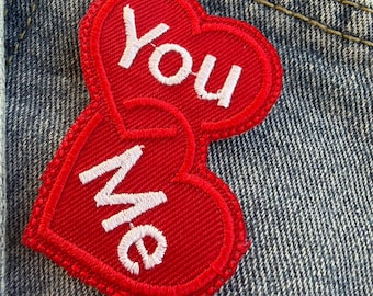 Heart iron on Patch ,DIY Patch for Jacket, Backpack, Jeans