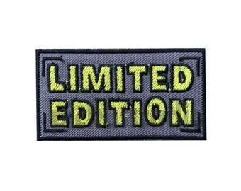 Limited Edition text iron on Patch , DIY Patch for Jacket, Backpack, Jeans