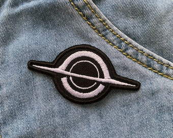 Black Hold iron on Patch , DIY Patch for Jacket, Backpack, Jeans