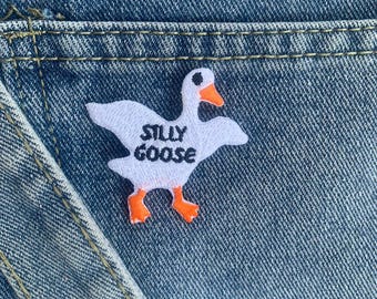 Silly Goose iron on Patch , Embroidered Patches for DIY Clothes,Bags, Hats