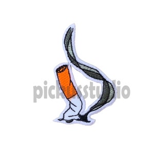 Parche para planchar con cigarrillos, apliques de parches bordados para coser