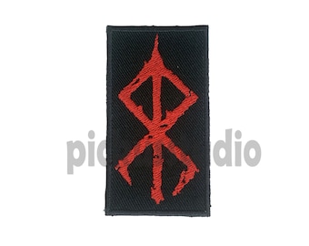 Viking runes iron on Patch , Sew On Embroidered Patch Appliqués