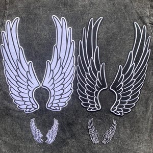 Angel wings iron on Patch , Sew On Embroidered Patch Appliqués