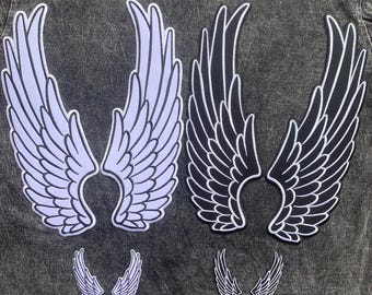 Angel wings iron on Patch , Sew On Embroidered Patch Appliqués