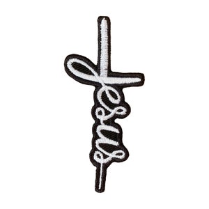 Jesus Cross  iron on Patch , Sew On Embroidered Patch Appliqués