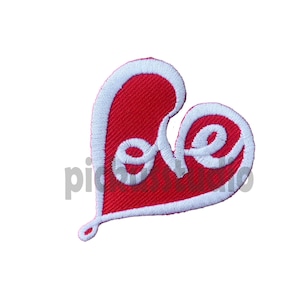 Love Heart  iron on Patch , Sew On Embroidered Patch Appliqués