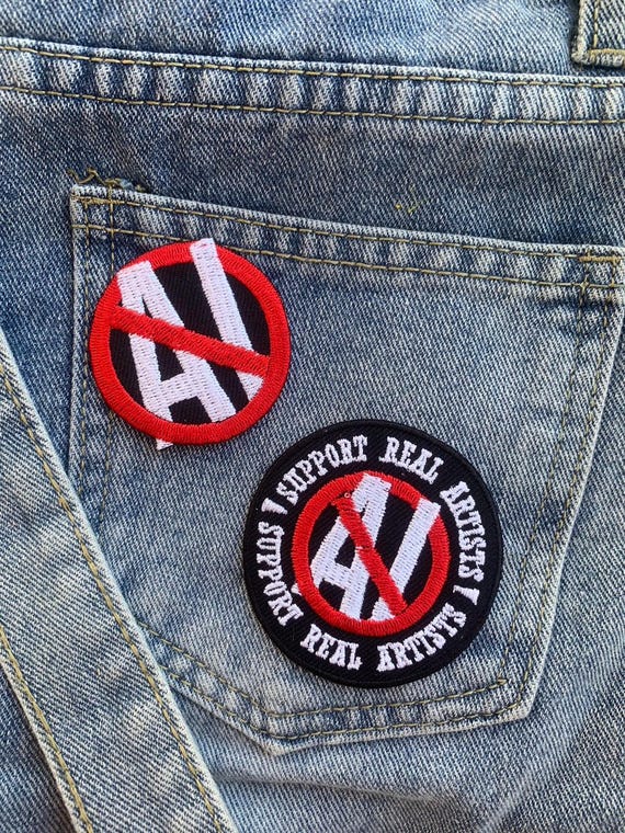 Anti-AI iron on Patch , DIY Patch for Jacket, Backpack, Jeans