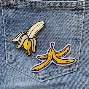 Ferro banana em patch, costurar apliques de patch bordado