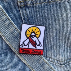 Jesus-lapp Team Jesus stryk-på-lapp, sy-på broderade applikationer