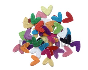 4 Pcs Tiny Heart iron on Patch , DIY Patch for Jacket, Backpack, Jeans