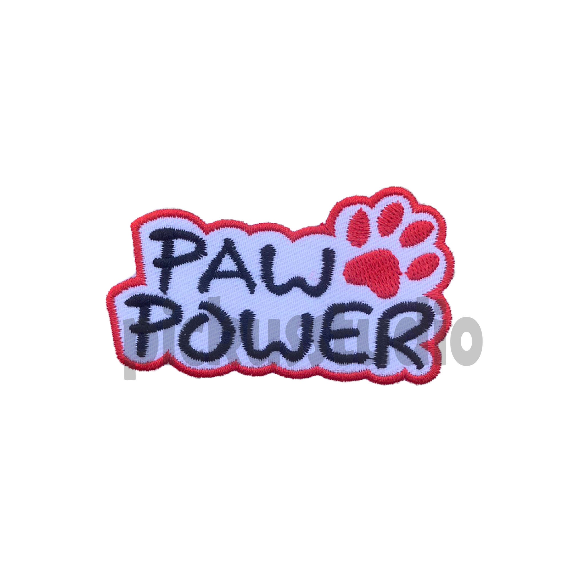 Paw Power アイロンパッチ、縫い付け刺繍パッチアップリケ Paw Power アイロンパッチ、縫い付け刺繍パッチアップリケ
