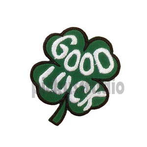 Leaf clover iron on Patch , Sew On Embroidered Patch Appliqués
