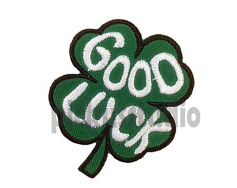 Leaf clover iron on Patch , Sew On Embroidered Patch Appliqués