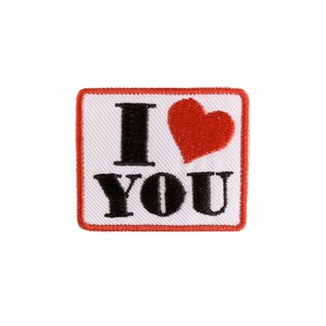 I Love You  iron on Patch , Sew On Embroidered Patch Appliqués