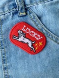 Lucky Rabbit iron on Patch , Sew On Embroidered Patch Appliqués product logo