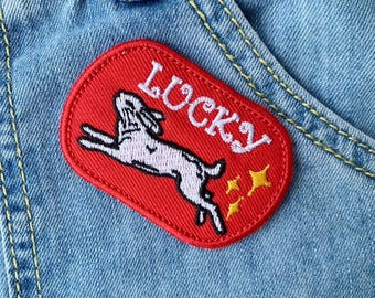 Patch thermocollant lapin porte-bonheur, patch bricolage pour veste, sac à dos, jean