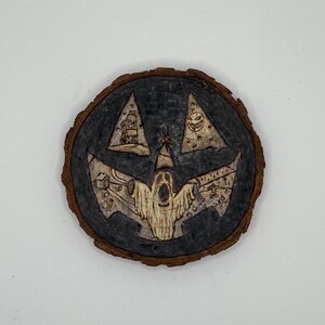 Woodburned Coaster - Hallowed Lens