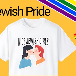 Nice Jewish Girls Jewish Pride Tee Gay Lesbian Jewish Israel Pride LGBTQ Pride Party Pride Parade