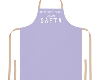 Safta's Kitchen Apron Lavender Hebrew gift Jewish gift Jewish grandmother mother's day jewish cooking