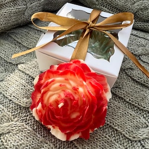 Handmade Flower Candles – Rose Shaped Soy Wax Candle – Unique Gift for Weddings, Birthdays, and Home Decor - No paraffin - Soy Wax - Candle