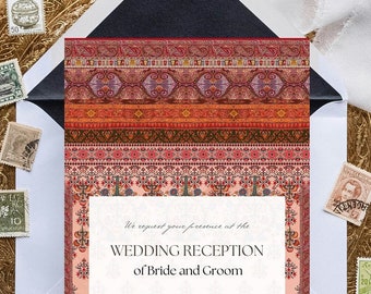 Modern Desi Wedding Reception Invitation | Indian | Sikh | Hindu | Islamic