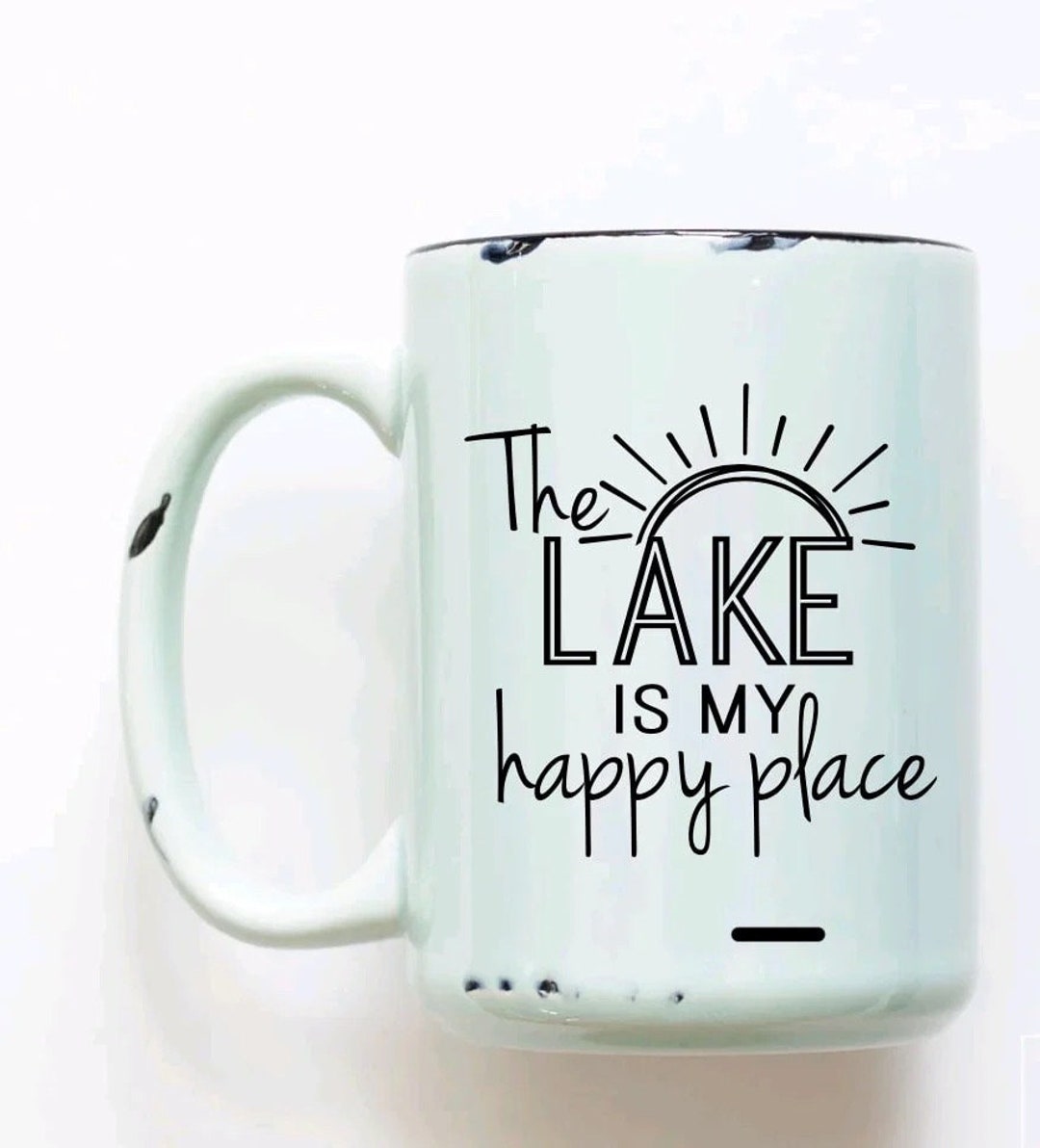 Lake is My Happy Place, Funny Mugs, Swear Coffee Mug, Gifts for Friends