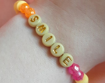 Clay Bead Smile Bracelet