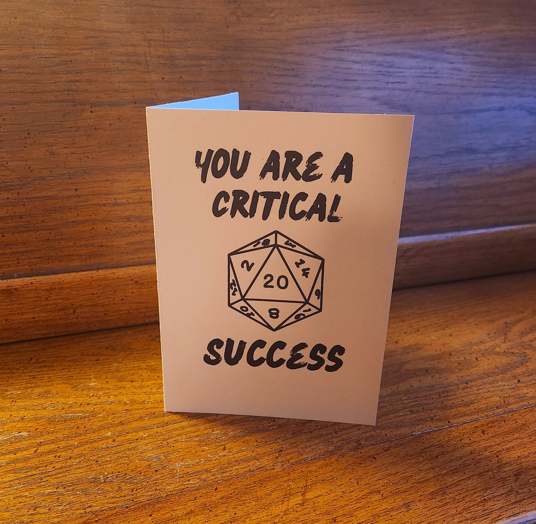 Critical Success DND/TTRPG Themed Greeting Card - Etsy