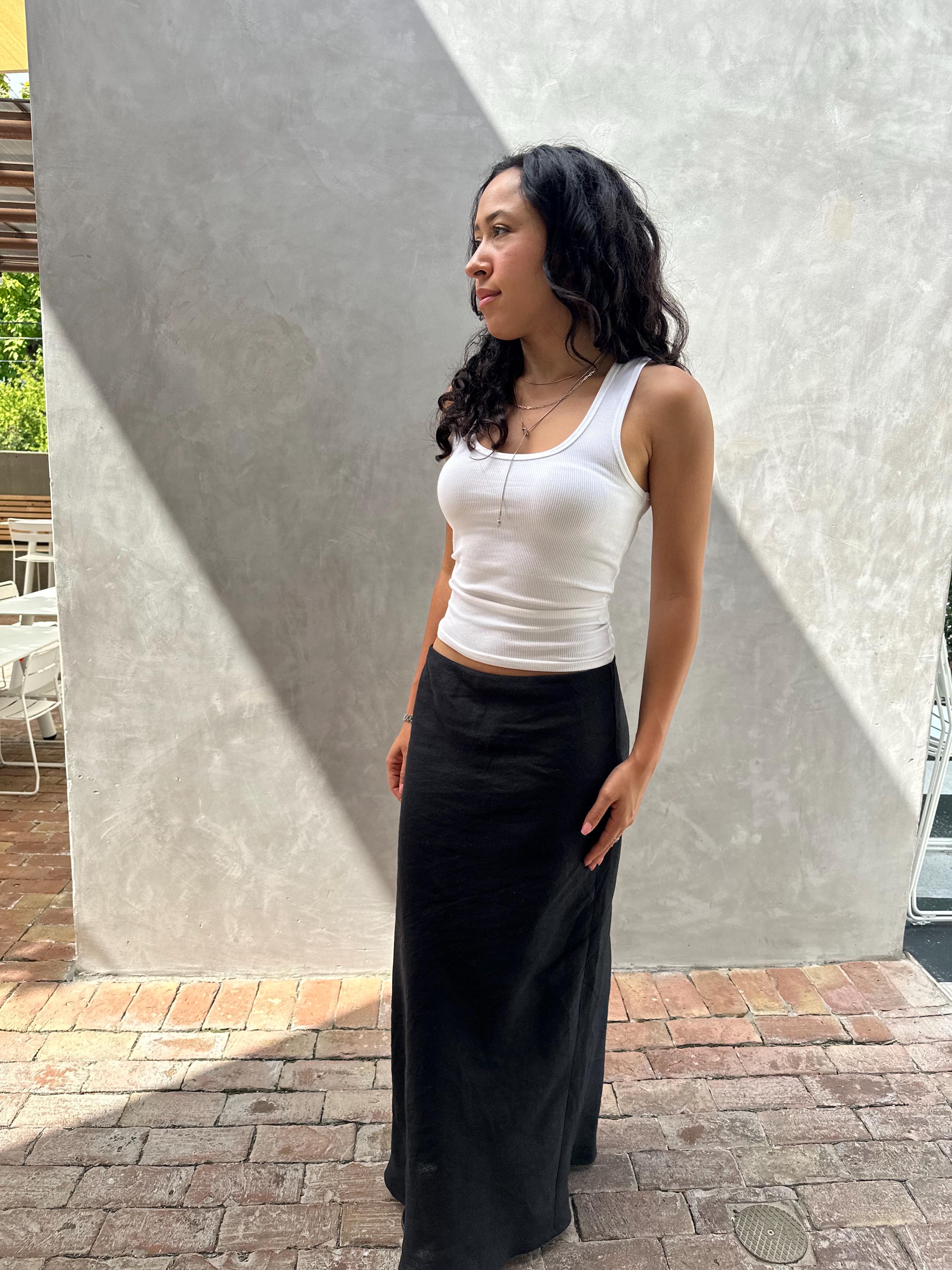 BIAS CUT MAXI SKIRT