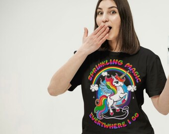 T-shirt con unicorno stravagante - T-shirt con grafica Sprinkling Magic Everywhere