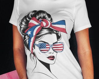 Camiseta con la bandera estadounidense: camiseta patriótica del 4 de julio