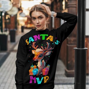 Festive Santa&#39;s MVP Sweatshirt for the Holiday Season - Christmas Gift
