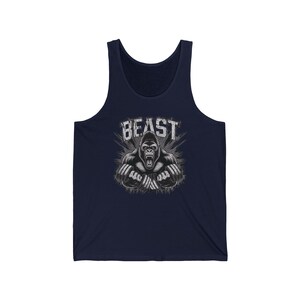 Beast Workout Tank Top: Men's Gorilla Graphic Gym Apparel image 6