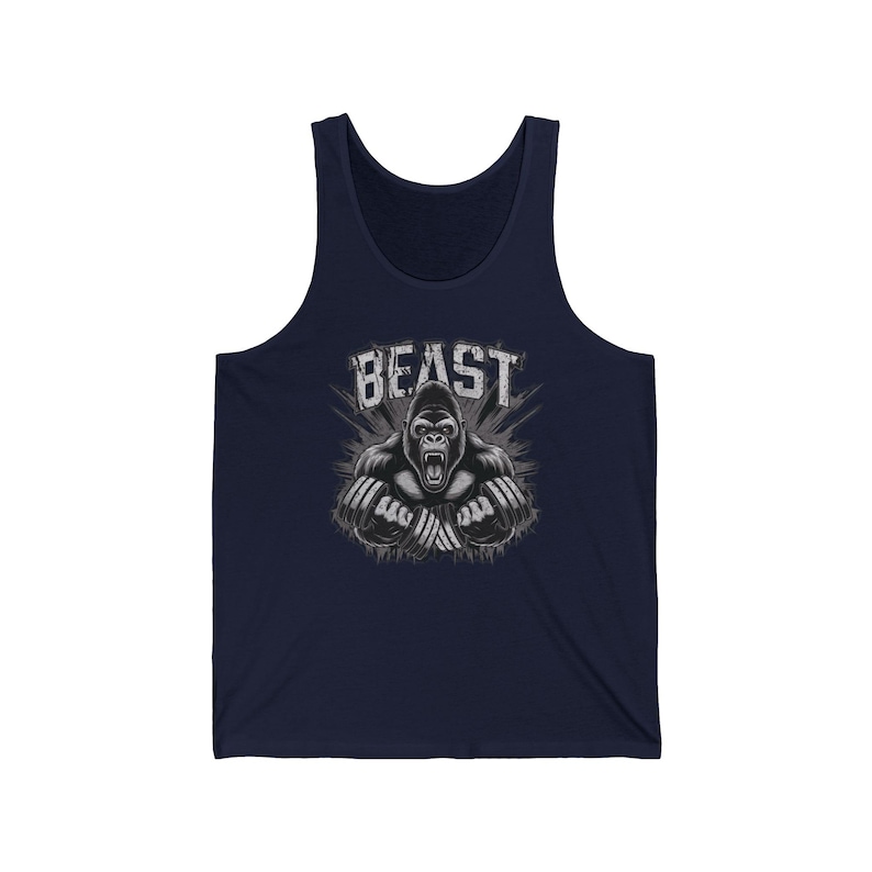 Beast Workout Tank Top: Men's Gorilla Graphic Gym Apparel image 6