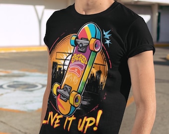 Skateboard Graphic T-Shirt: Urban Style Tee for Skateboarding