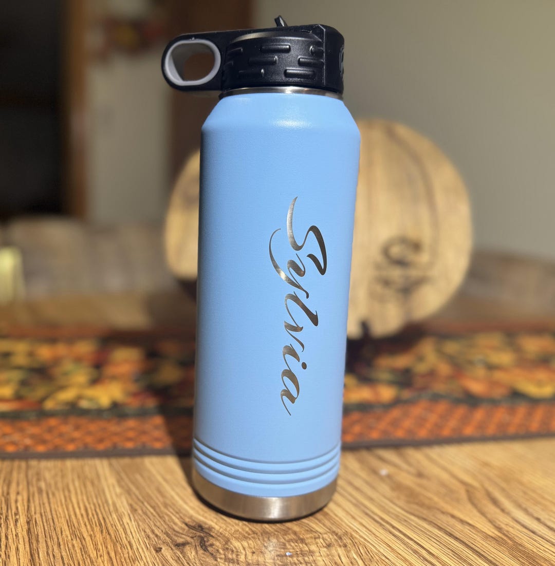 Personalized Laser Engraved Water Bottle, Custom Name Bottle, Stainless ...