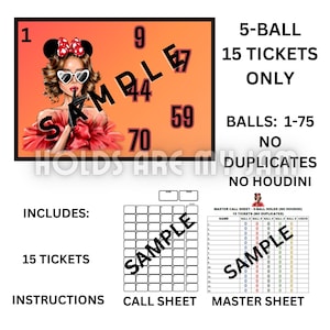 Bingo Holds - 15 Tickets - 5-Ball (No Duplicates & No Houdini)