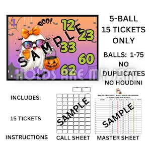 Bingo Holds - 15 Tickets - 5-Ball (No Duplicates & No Houdini)