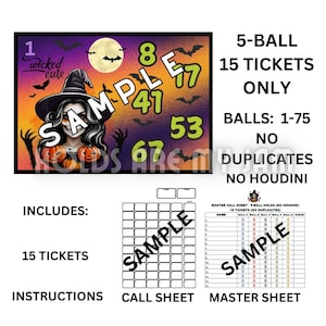Bingo Holds - 15 Tickets - 5-Ball (No Duplicates & No Houdini)