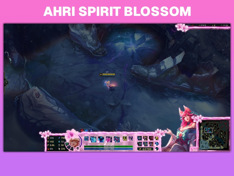 Ahri Spirit Blossom League of Legends Stream Overlay: Pink & Blue - Etsy